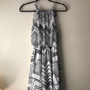 nordstrom white and black dress